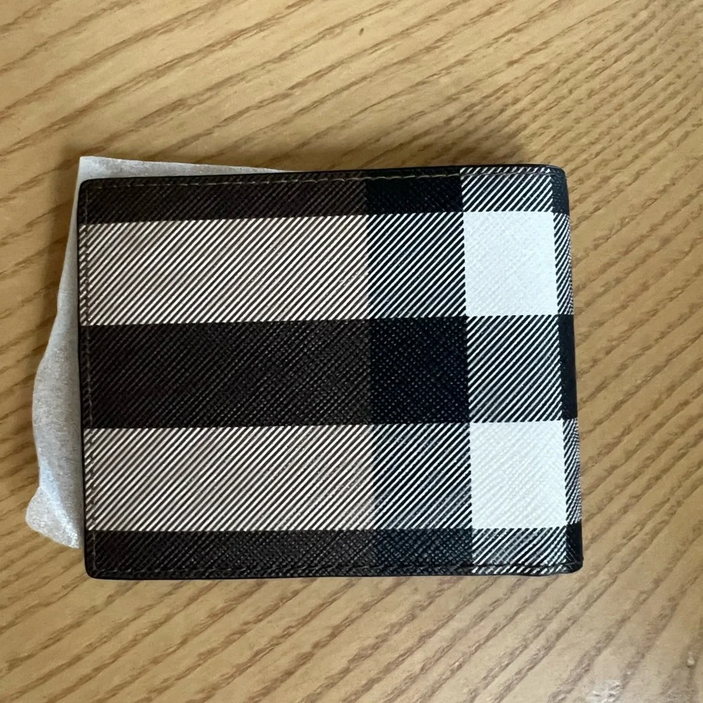 Burberry Brown and Black Checkered Men's Wallet